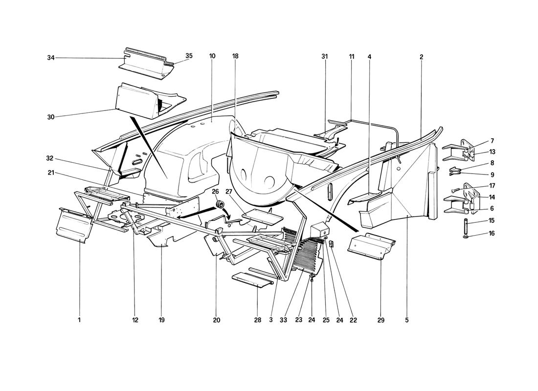 BODY SHELL - INNER ELEMENTS