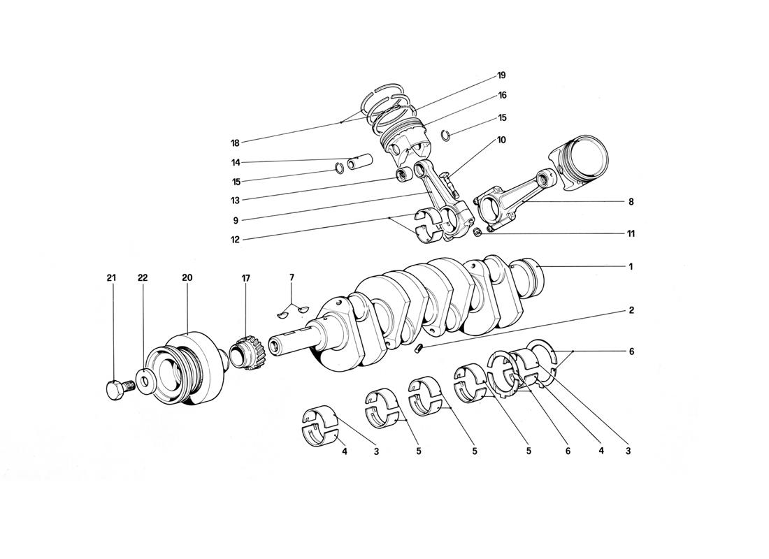CRANKSHAFT - CONNECTING RODS AND PISTONS