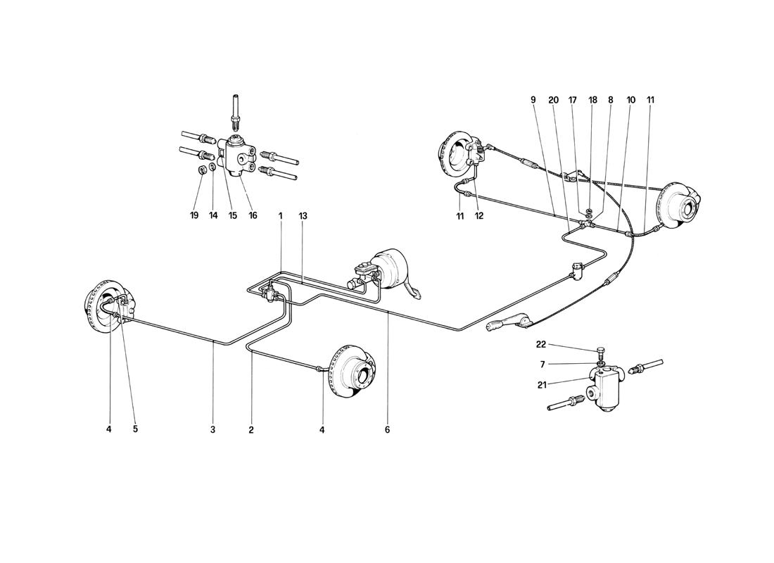 BRAKE SYSTEM (VALID ONLY FOR LHD UP TO CHASSIS NO. 43011)