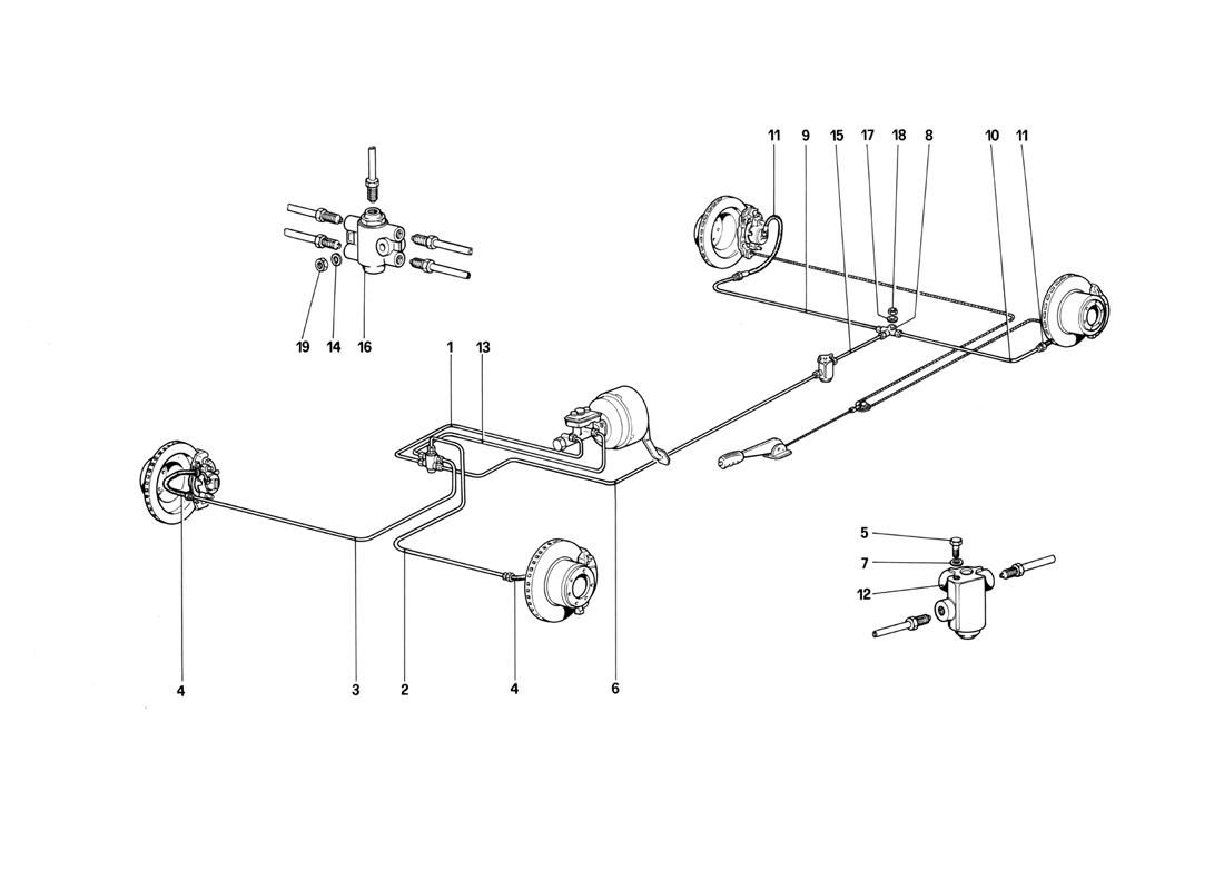 BRAKE SYSTEM (VALID FOR RHD - FOR LHD FROM CHASSIS NO. 43013)