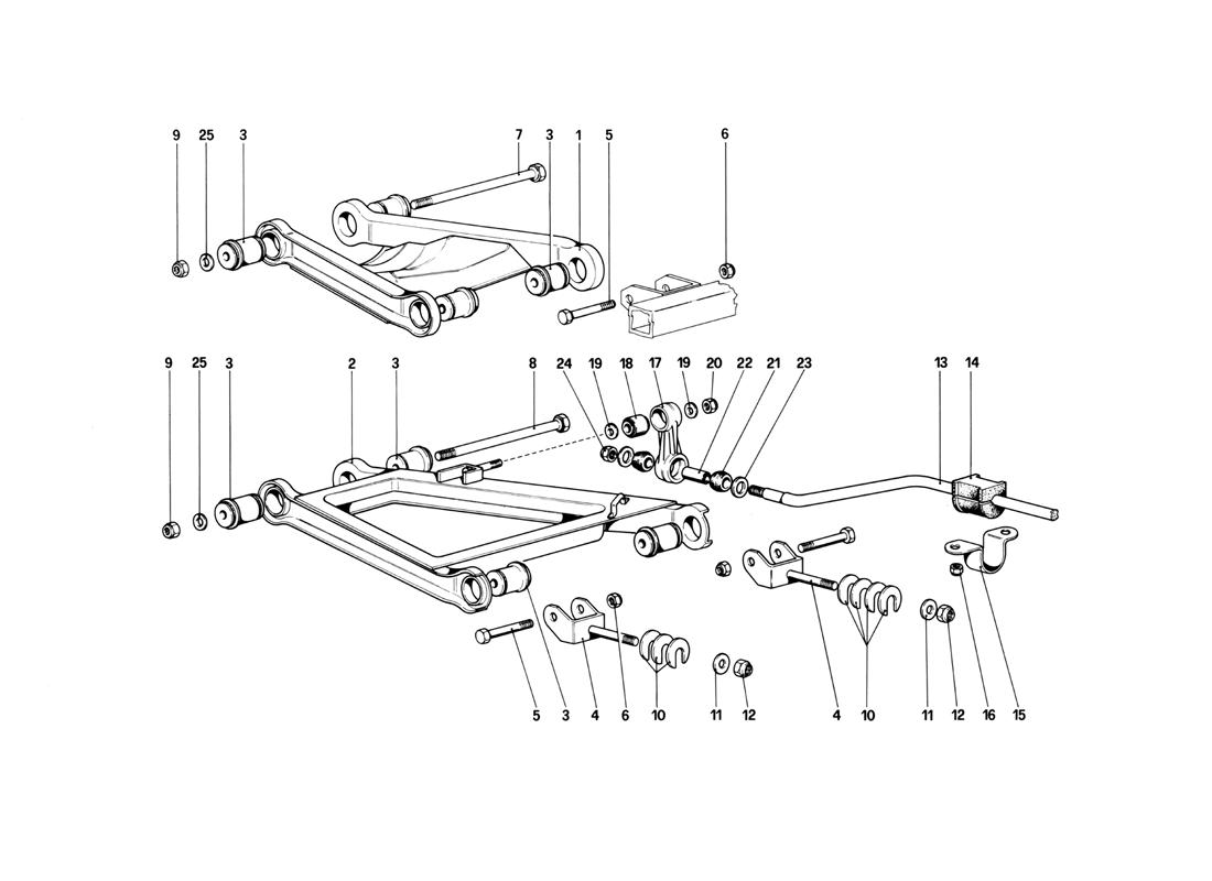 REAR SUSPENSION - WISHBONES