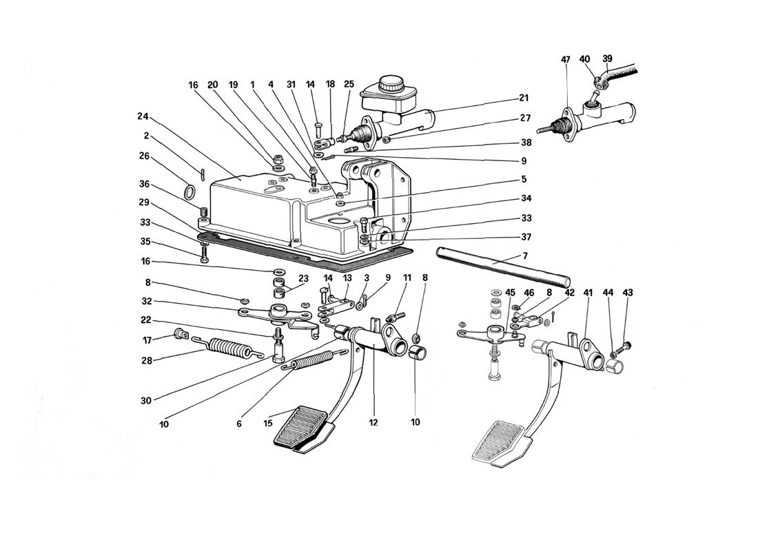PEDAL BOARD - CLUTCH CONTROL (VARIANTS FOR RHD)