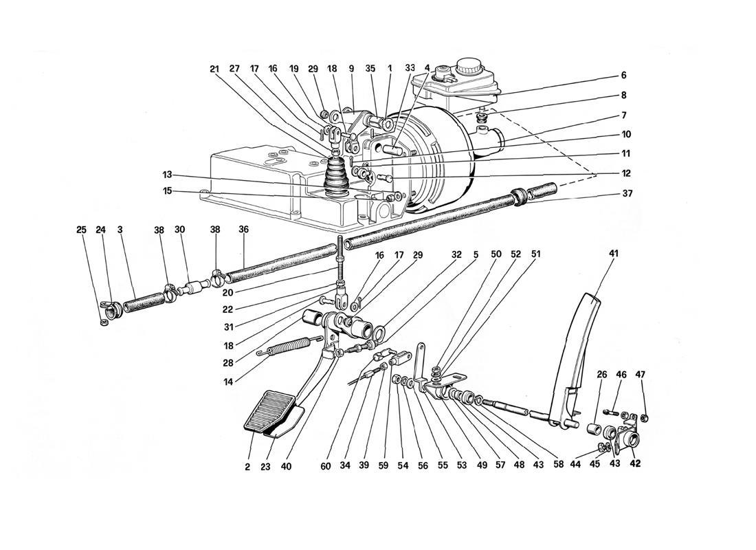 THROTTLE CONTROL AND BRAKE HYDRAULIC SYSTEM (VARIANTS FOR RHD)