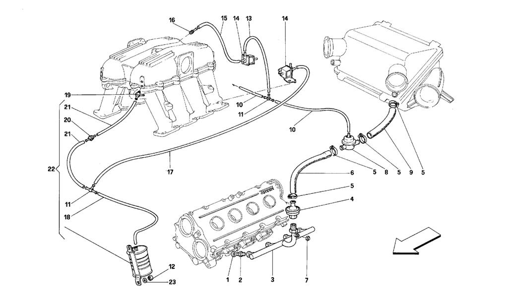 AIR INJECTION DEVICE -FOR CARS WITH CATALYST - MOTRONIC 2.5-