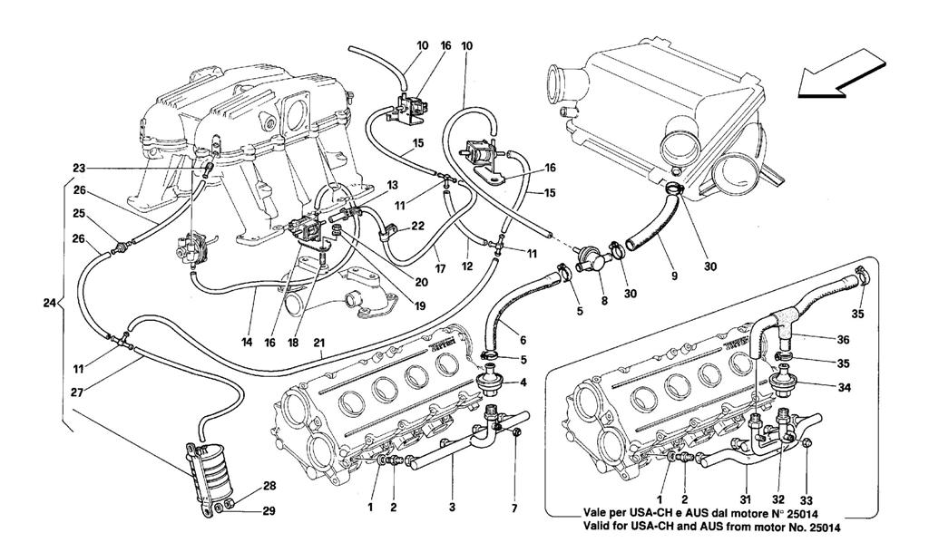 AIR INJECTION DEVICE -FOR CARS WITH CATALYST - MOTRONIC 2.7-