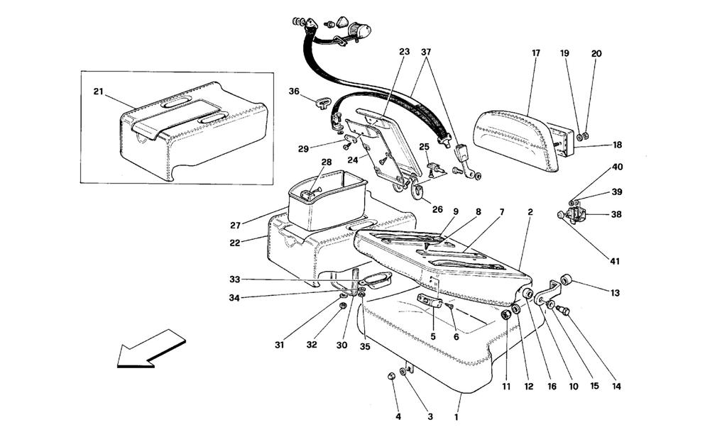 SEATS AND REAR SAFETY BELTS - COUPE -