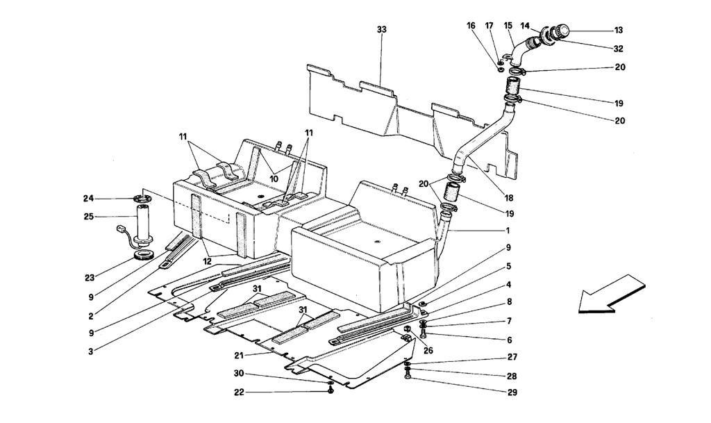 FUEL TANK - COUPE - FOR CARS WITH CATALYSTS SA AND DE-CATALYSTS-
