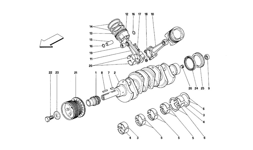 CRANKSHAFT - CONNECTING RODS AND PISTONS