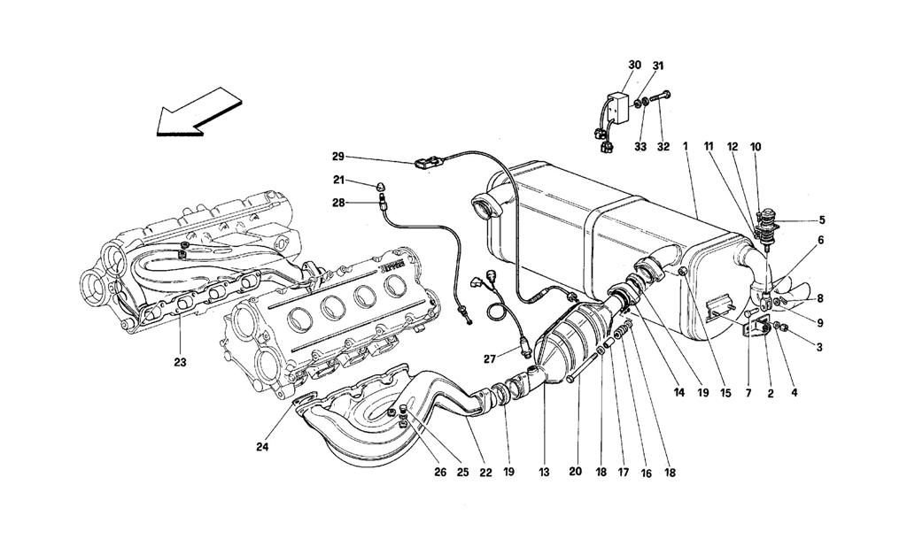 EXHAUST SYSTEM -FOR CARS WITH CATALYSTS AND 77DB