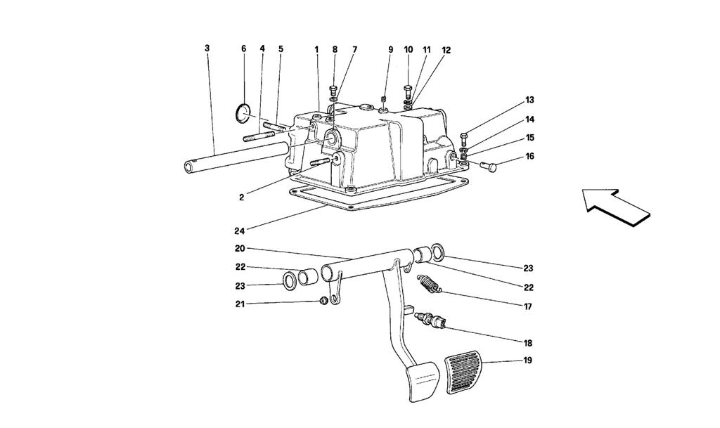 PEDALS CASE AND SUPPORT -VALID FOR CARS WITH F.E.-