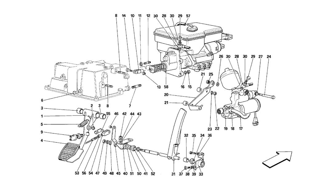 THROTTLE PEDAL AND BRAKE HYDRAULIC SYSTEM -VALID FOR RHD-