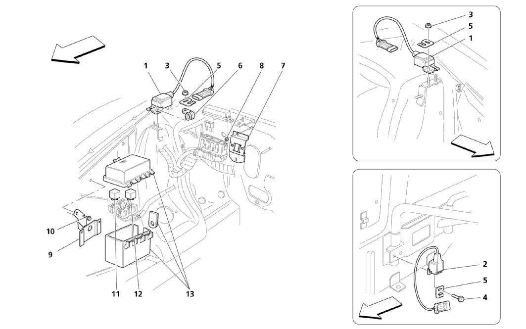 ENGINE BONNET SENSOR AND CONTROL STATIONS