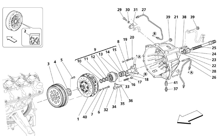CLUTCH DISC AND HOUSING FOR F1 GEARBOX