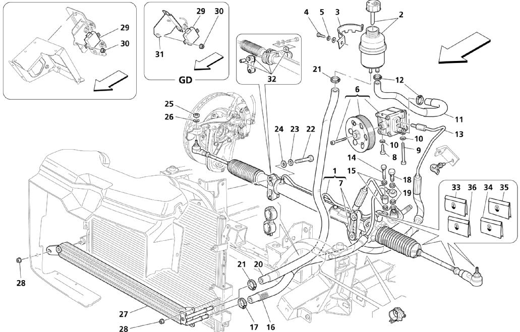 STEERING BOX AND SERVO-CONTROL PUMP