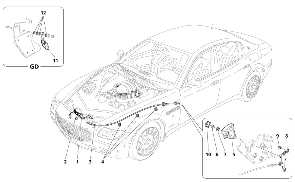 FRONT HOOD OPENING DEVICE