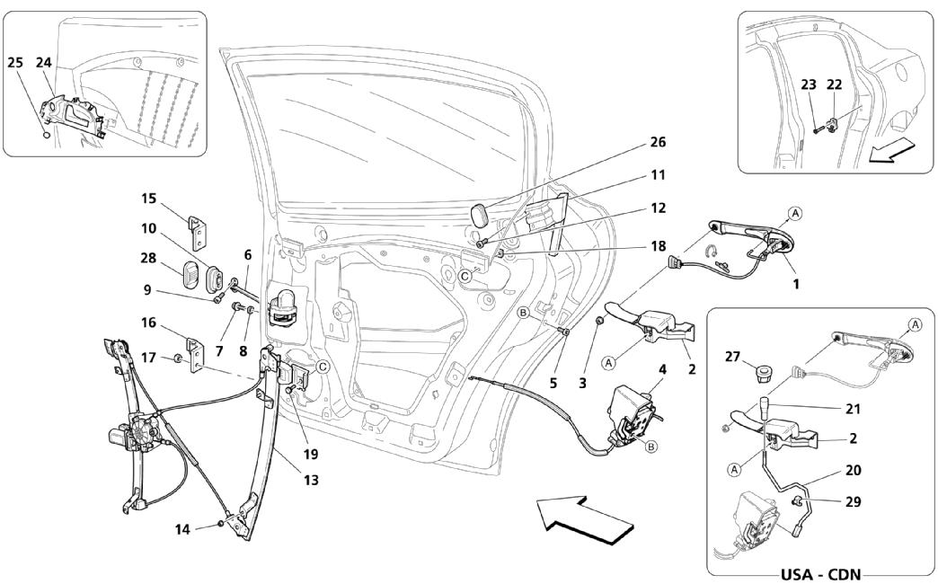 REAR DOORS: MOVEMENT DEVICES