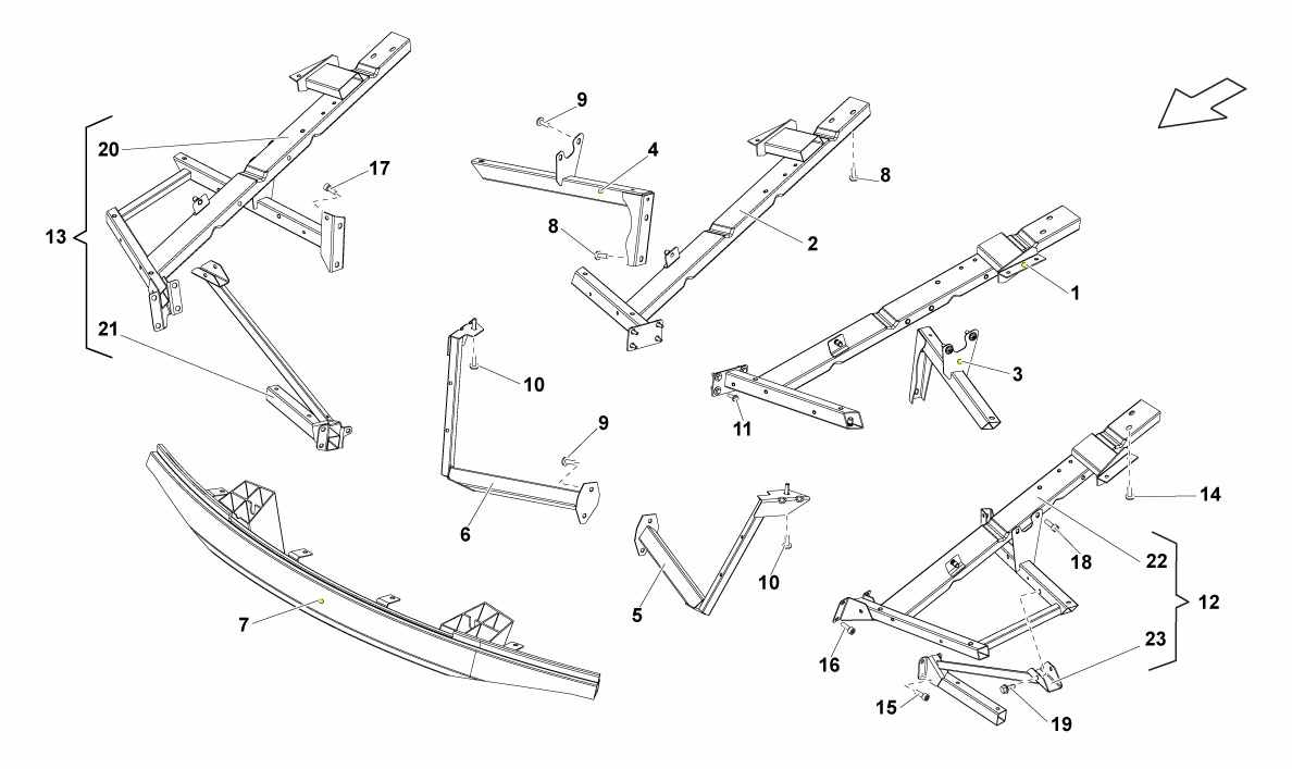 FRONT FRAME ATTACHMENTS