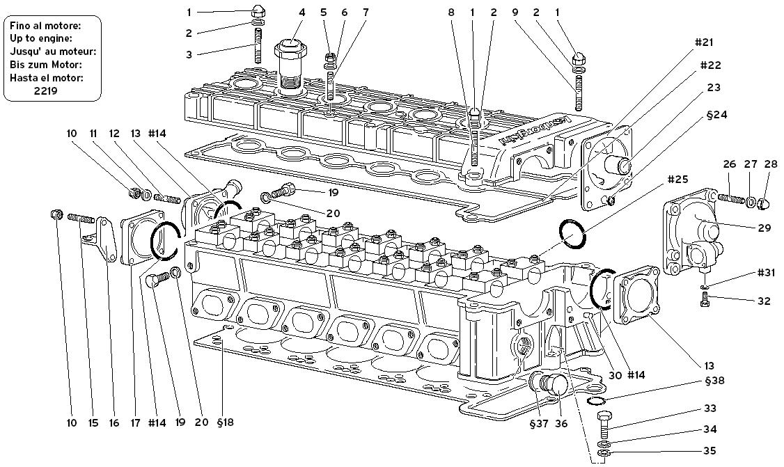 ACCESSORIES FOR RIGHT CYLINDER HEAD (UNTIL ENGINE 2219)
