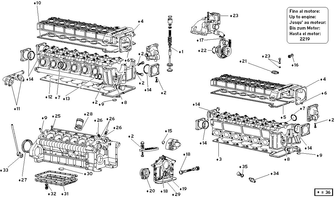 ENGINE GASKETS KIT (UNTIL ENGINE 2219)