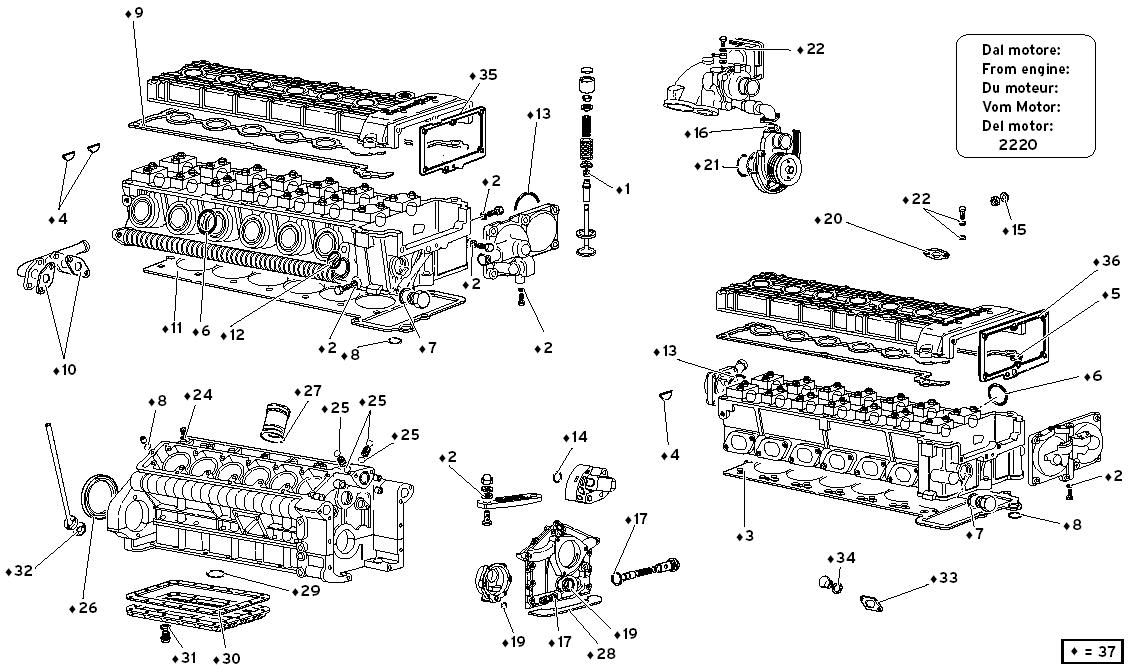 ENGINE GASKETS KIT (FROM ENGINE 2220)