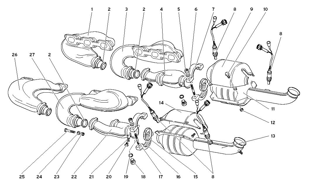 EXHAUST SYSTEM (VER 71- 96)
