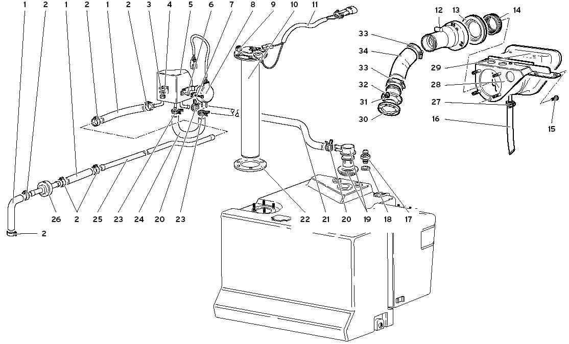 FUEL SYSTEM - FOR CARS WITH FAST FUEL INSERTION