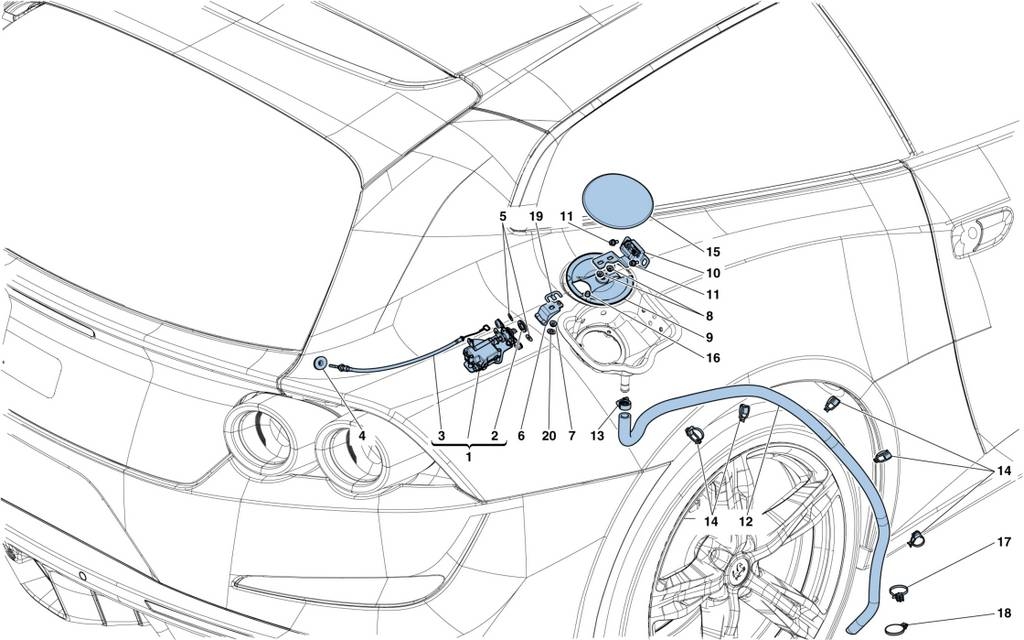 FUEL FILLER DOOR AND OPENING MECHANISMS