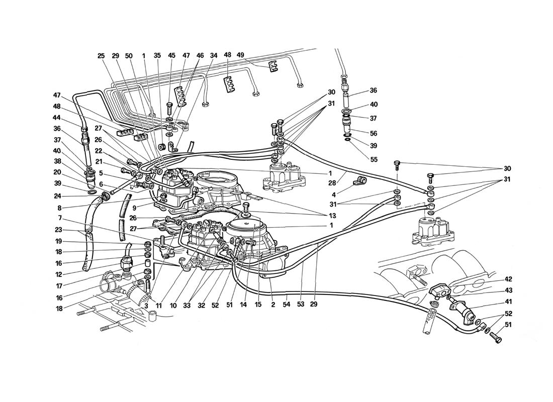 FUEL DISTRIBUTORS LINES (K-JETRONIC SYSTEM)