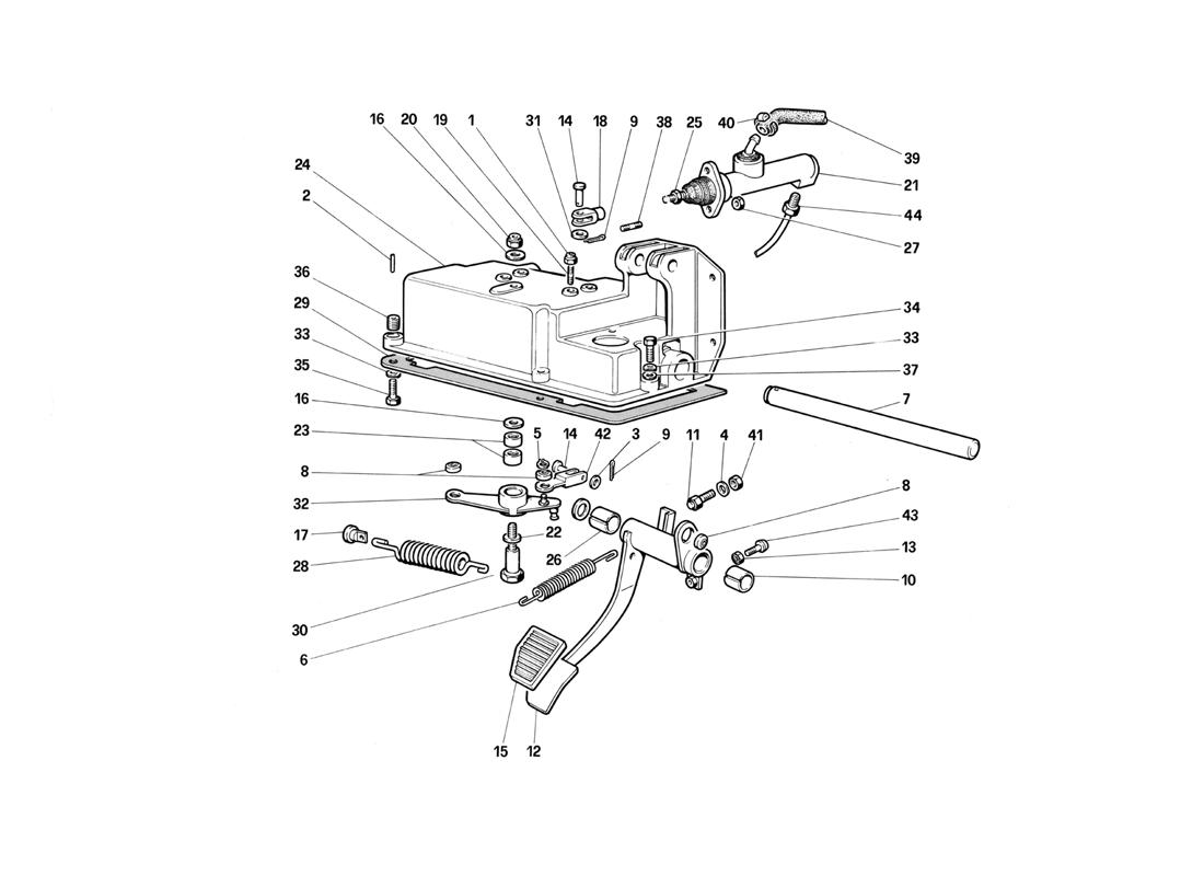 CLUTCH RELEASE CONTROL (VARIANTS FOR RHD VERSIONS)
