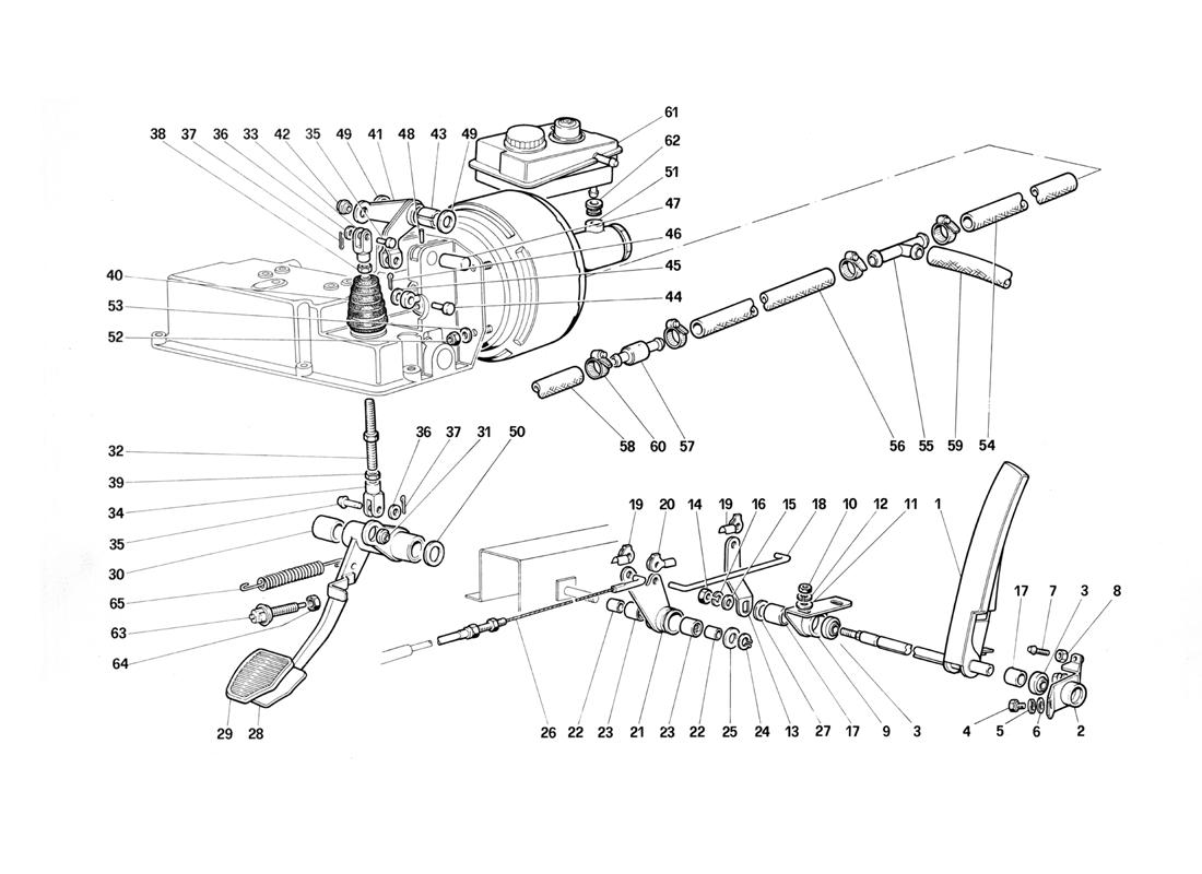BRAKE HYDRAULIC SYSTEM - ACCELERATOR CONTROL (VARIANTS FOR RHD)