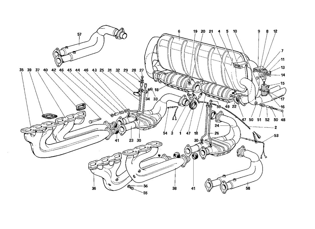 EXHAUST SYSTEM (FOR US - SA AND CAT VERSION)