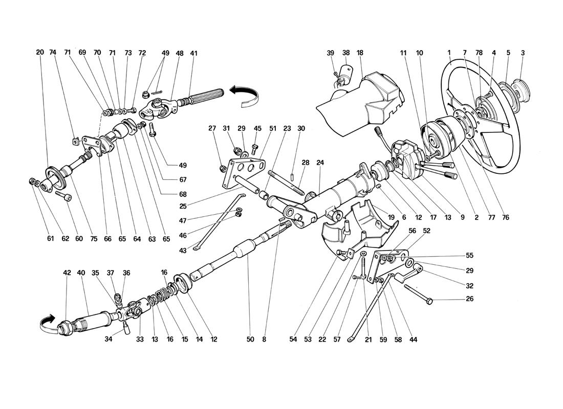STEERING COLUMN (UNTIL CAR NO. 75995)