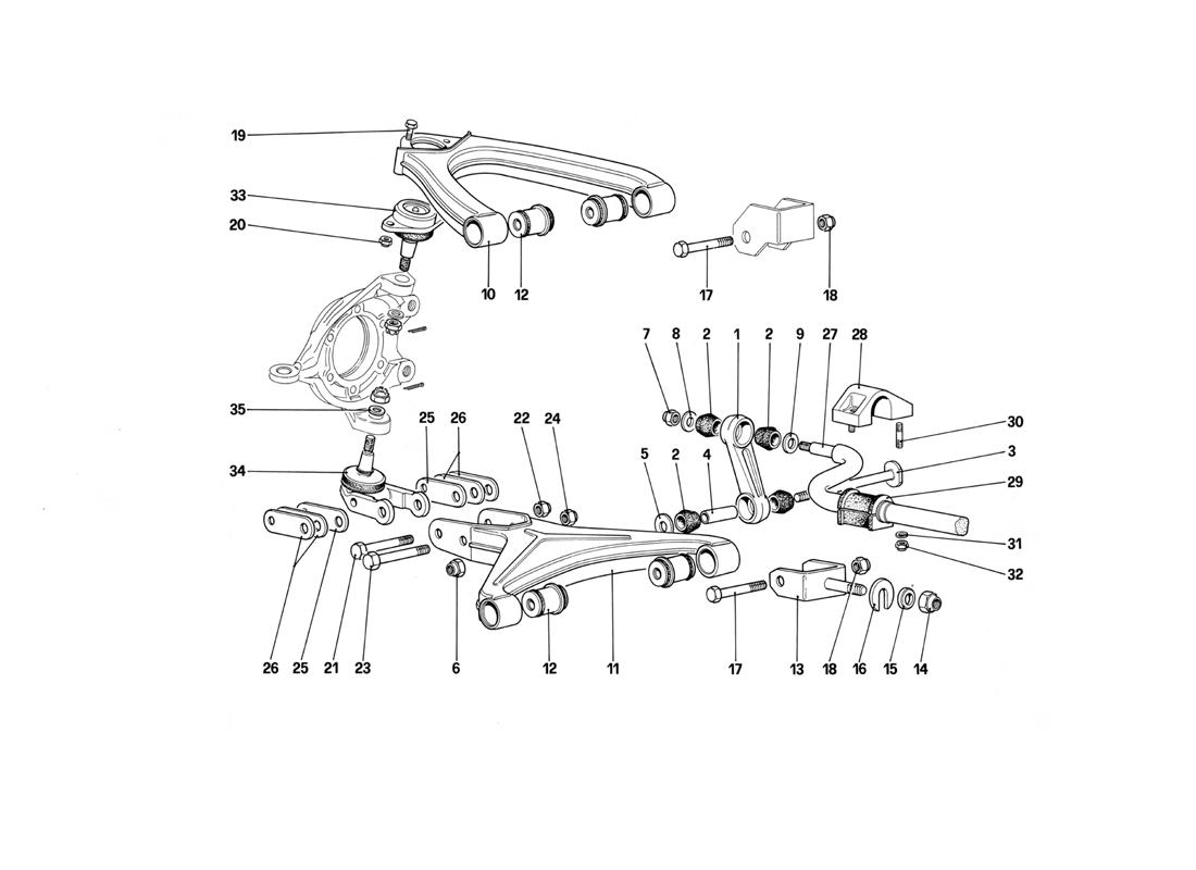 FRONT SUSPENSION - WISHBONES (STARTING FROM CAR NO. 75997)