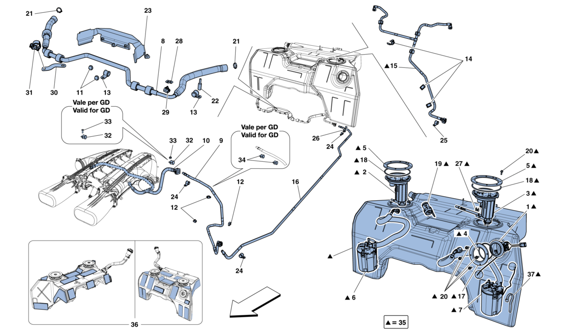 FUEL SYSTEM PUMPS AND PIPES