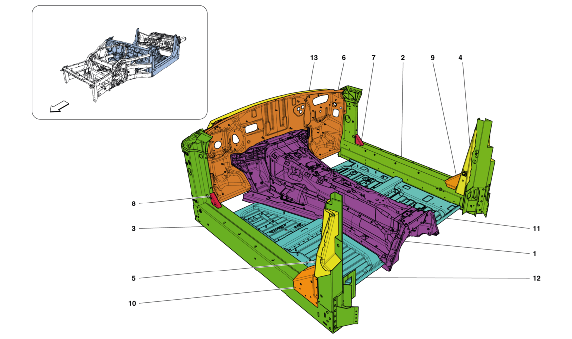 STRUCTURES AND ELEMENTS, CENTRE OF VEHICLE