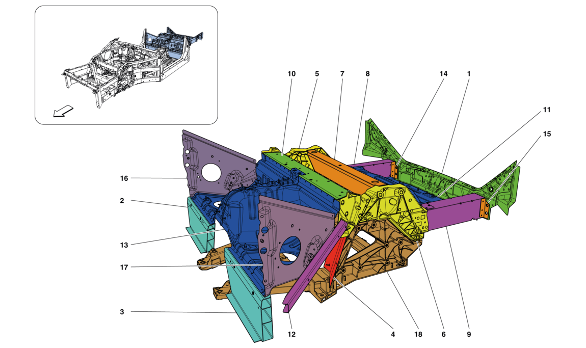 STRUCTURES AND ELEMENTS, REAR OF VEHICLE