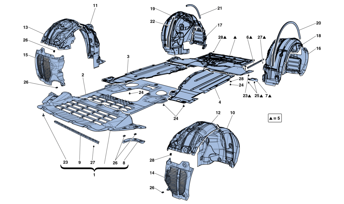 FLAT UNDERTRAY AND WHEELHOUSES