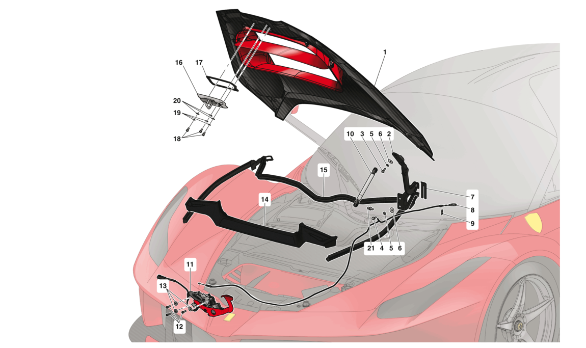FRONT LID AND RELEASE MECHANISM