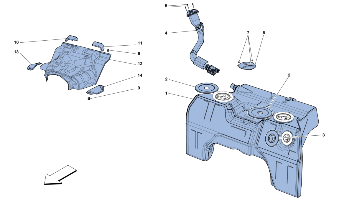 FUEL TANK AND FILLER NECK