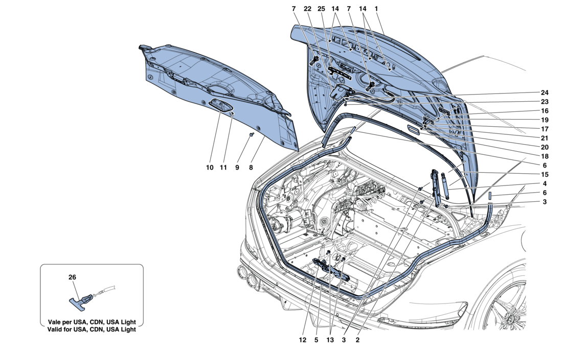 REAR LID AND OPENING MECHANISM