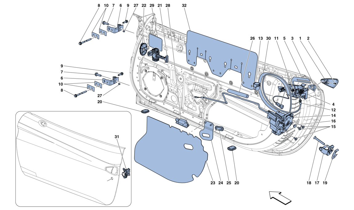 DOORS - OPENING MECHANISMS AND HINGES