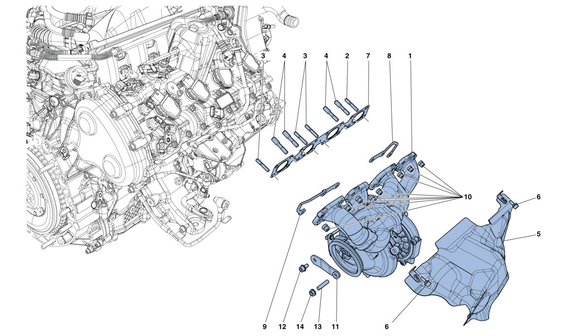 MANIFOLDS, TURBOCHARGING SYSTEM AND PIPES