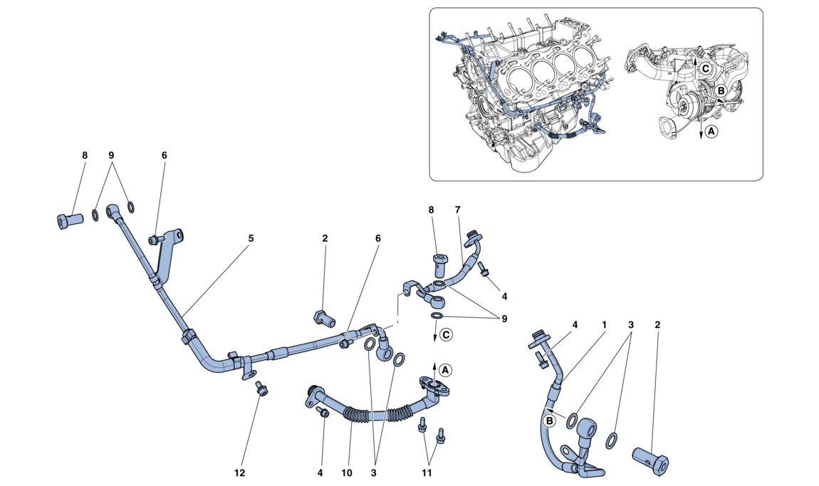 COOLING-LUBRICATION FOR TURBOCHARGING SYSTEM