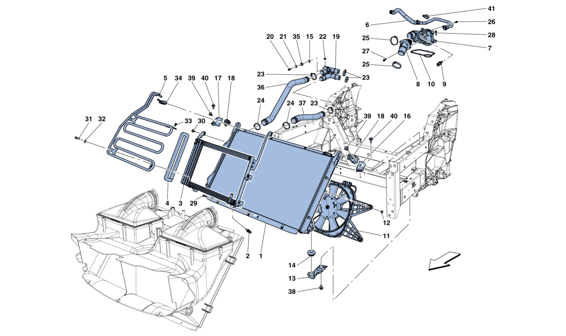 COOLING: RADIATORS AND AIR DUCTS